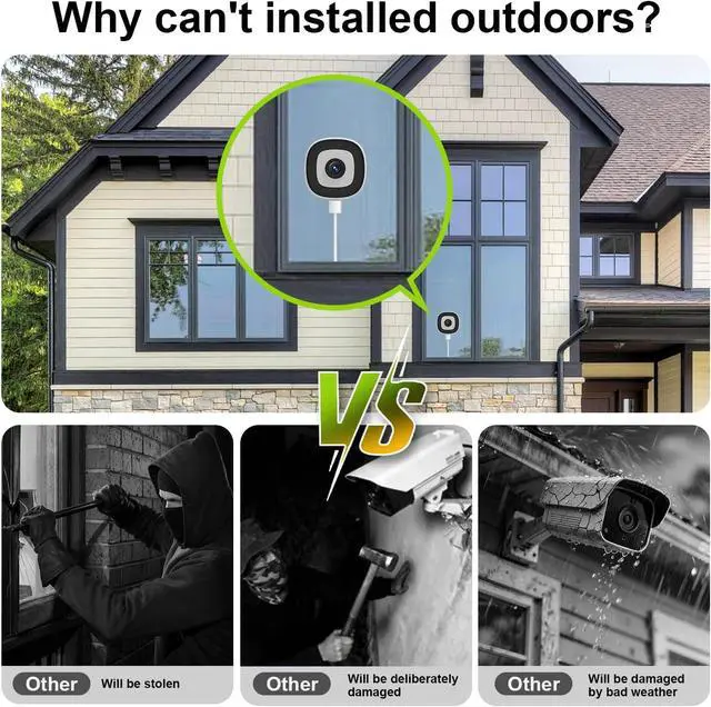 Alt view image 2 of 7 - 4MP Window Camera, 5/2.4Ghz WiFi Cameras for Home Security(2 Camera)