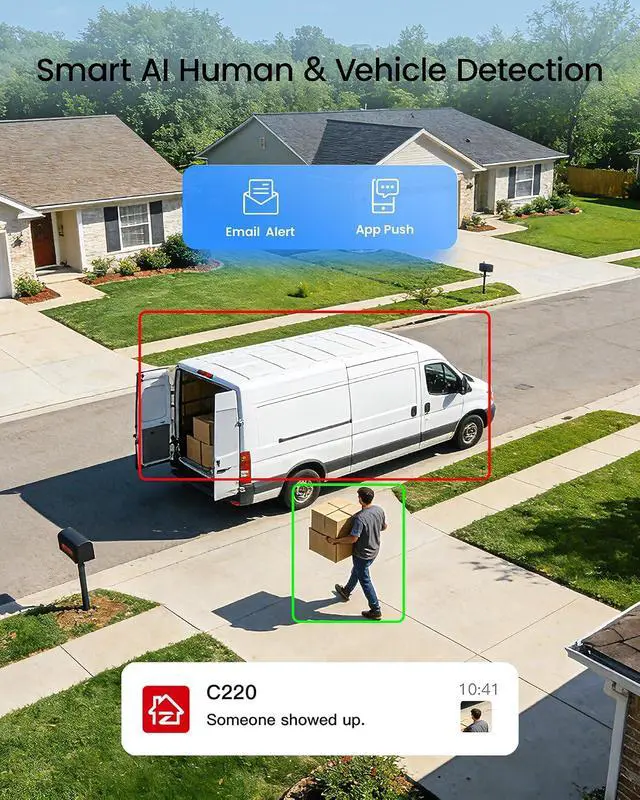 Alt view image 3 of 7 - ZOSI C220 8CH 4MP QHD 2.5K PoE Home Security Camera System, 8CH 5MP 3K NVR with 2TB HDD for 24/7 Record, 8 x 4MP(1440p) Dome IP Cameras Outdoor Indoor, Smart AI Human Detection, Two-Way Audio