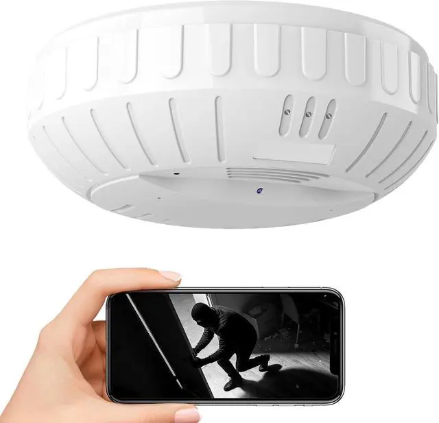 Main image of Hidden Camera Smoke 4K HD Rotatable Wireless WiFi Camera Detector Mini Security Cam with Night Vision and Motion Activated Camera Long Battery Life Low Power Consumption Nanny Cam for Indoor