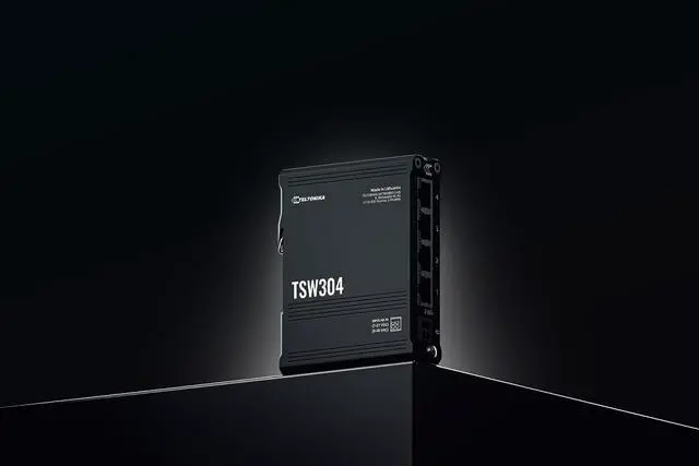 Alt view image 6 of 7 - Teltonika TSW304 TSW304000001 Industrial Unmanaged PROFINET Ethernet Switch, 4X Gigabit Ethernet Ports, PROFINET Certified, DIN Rail Mountable, Plug-and-Play, North America Version