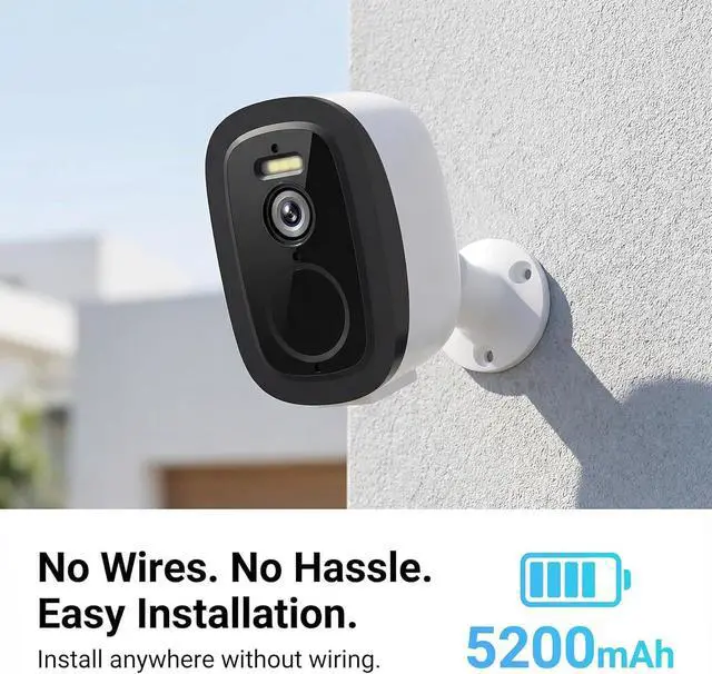 Alt view image 6 of 7 - 2K Security Cameras Wireless Outdoor 2.4G&5G WiFi, 4Pack Indoor Cameras for Home Security with AI Motion Detection & Siren,Color Night Vision, 2-Way Talk, Waterproof,Cloud/SDWorks w/Alexa