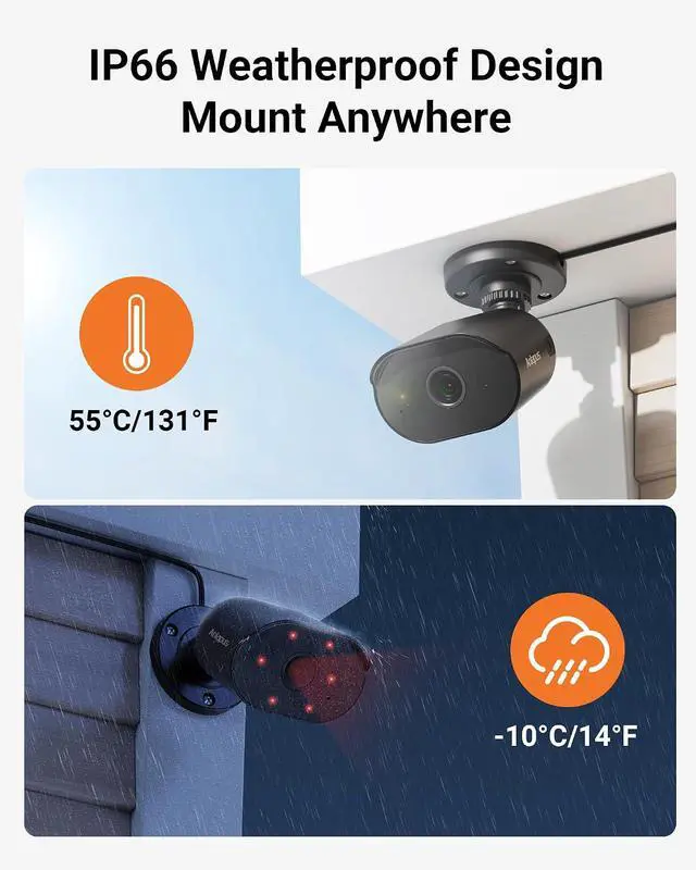 Alt view image 6 of 7 - Anlapus 4K 8MP Home Security Camera System, 8 Channel H.265+ DVR with 1TB HDD, 4 x Wired CCTV Cameras Outdoor Indoor, AI Human Vehicle Detection, Audio Recording, 80ft Night Vision, Remote Access