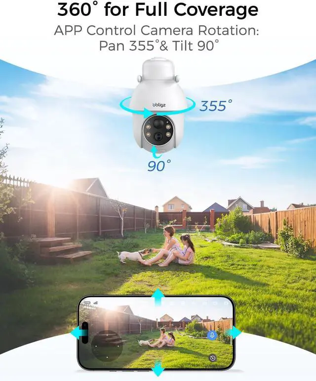 Alt view image 7 of 7 - 4MP Security Cameras System, No Subscription, 3-Cam Kit (1PCS Bullet Cam + 2PCS Dome Cam)
