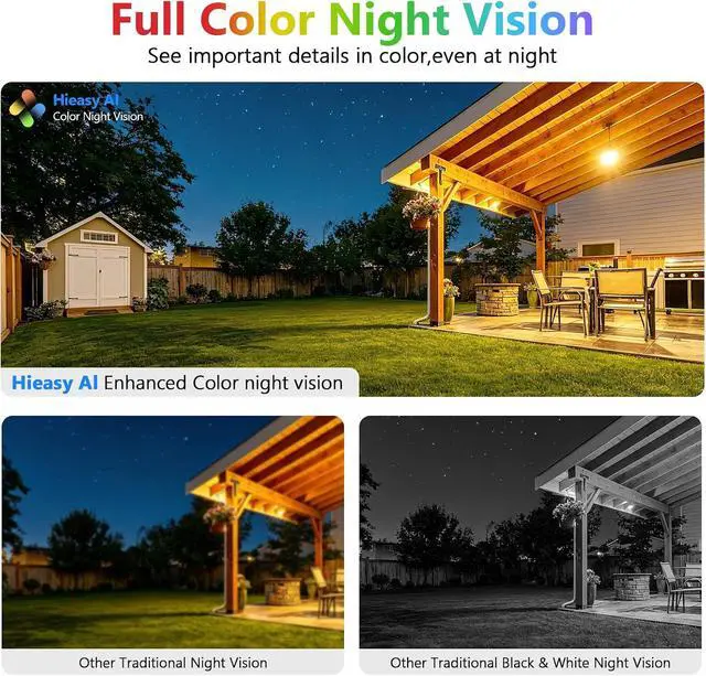 Alt view image 6 of 7 - Hieasy 5MP 3K Window Security Cameras, 2Packs No Drill Magnetic Window Cameras for Home Security, 5GHz&2.4GHz WiFi6 Indoor Adjustable Angled Cam Stick on Glass, AI Color Night Vision, 24/7 Recording