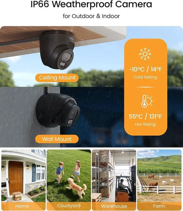 Alt view image 6 of 7 - Anlapus 4K Home Security Camera System Outdoor Indoor, H.265+ 8CH CCTV DVR with AI Human Vehicle Detection, 4 x Wired Surveillance Dome Camera, 80ft Night Vision, Audio Recording, Remote Access