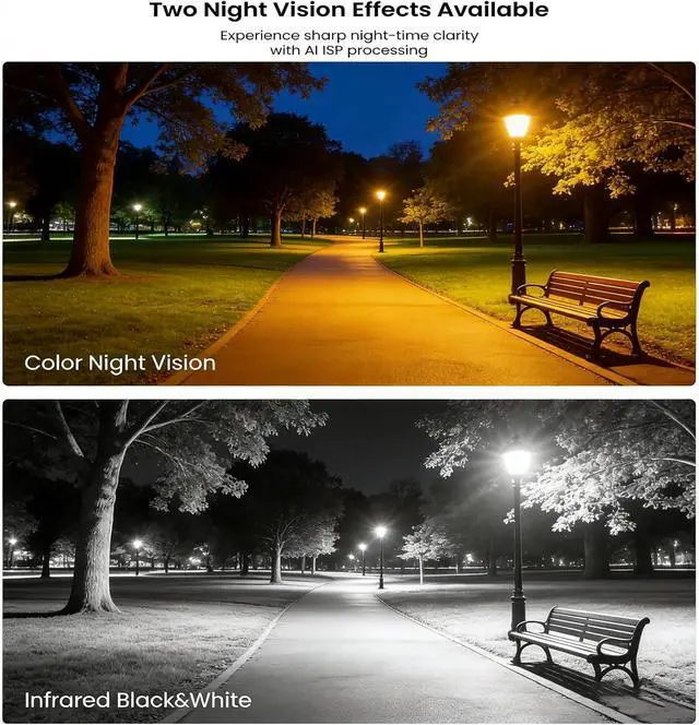 Alt view image 4 of 7 - 8CH 5MP Home Security Camera System, 4 x PoE IP Cameras with Person Detection, 500GB HDD for 24/7 Recording, Two-Way Audio,100ft Night Vision, IP66 Weatherproof, No Monthly Fees