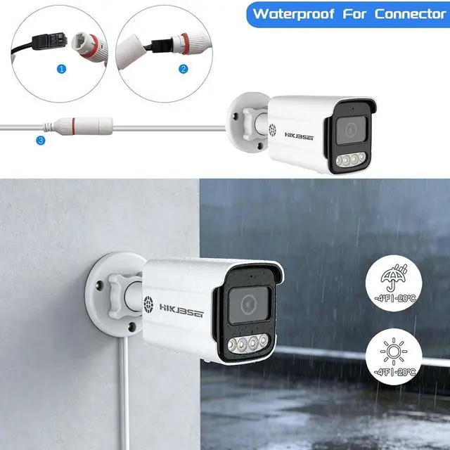 Alt view image 6 of 7 - 8CH 5MP Home Security Camera System, 4 x PoE IP Cameras with Person Detection, 500GB HDD for 24/7 Recording, Two-Way Audio,100ft Night Vision, IP66 Weatherproof, No Monthly Fees