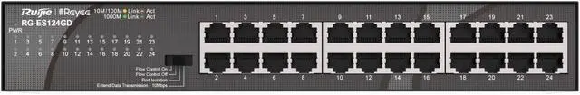Alt view image 2 of 5 - RG-ES124GD 24-Port 10/100/1000Mbps Steel Case Unmanaged Desktop Switch