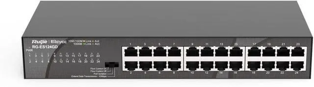 Main image of RG-ES124GD 24-Port 10/100/1000Mbps Steel Case Unmanaged Desktop Switch
