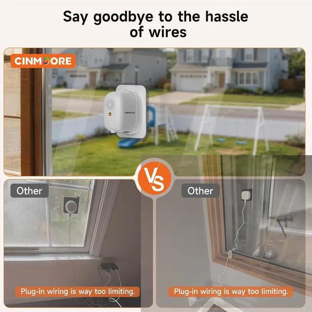 Alt view image 3 of 7 - 4MP 2.5K Wireless Window Camera, Rechargeable Indoor HD Home Security Camera, 2.4GHz WiFi, Full Color Night Vision, AI Motion Detection, Anti-Glare, No Wiring, Static Cling Mount No Residue