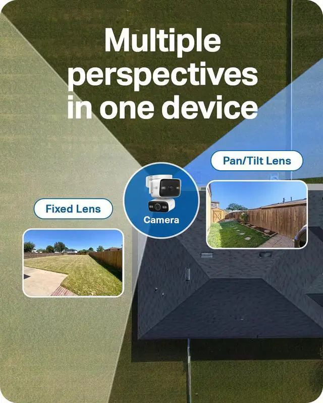 Alt view image 3 of 7 - Tapo 4K Outdoor Dual Lens Pan/Tilt PoE Security Camera, C575D