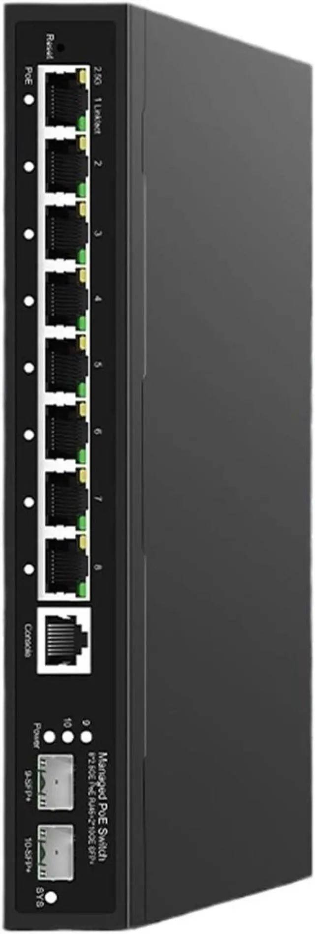 Alt view image 2 of 6 - 2.5Gb L2 Managed POE Switch 8 Port .5G Network 10G SFP+ Uplink Homelab Internet Ethernet Splitter(UK Adapter)