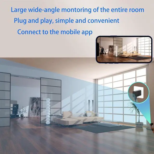 Alt view image 3 of 7 - Hidden Spy Camera, USB Charger Design, 1080P HD, Motion Detection, Loop Recording, WiFi, Indoor Home Security Nanny Cam, Black