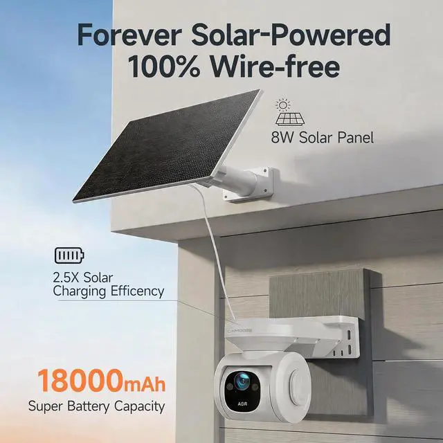 Alt view image 4 of 7 - 4G LTE Cellular Solar Security Camera Wireless Outdoor, No WiFi 2.5K Solar Powered Camera, Pan and Tilt, with SIM Card and 64GB SD Card, Color Night Vision, AI Motion Tracking, 2 Way Talk