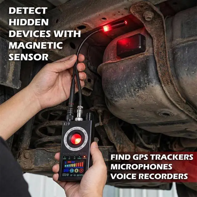 Alt view image 4 of 7 - Hidden Camera Detector Spy Camera Finder with Full Guide eBook, RF Detector for GPS Tracker, Bug, Listening Devices, Radio Frequency & Microphone, RF Scanner for Hotel, Office, Home Travel Privacy