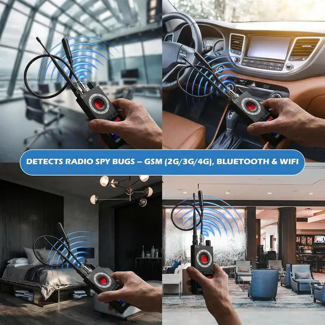 Alt view image 6 of 7 - Hidden Camera Detector Spy Camera Finder with Full Guide eBook, RF Detector for GPS Tracker, Bug, Listening Devices, Radio Frequency & Microphone, RF Scanner for Hotel, Office, Home Travel Privacy