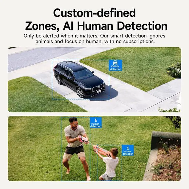 Alt view image 4 of 7 - 1080P Solar Security Camera, 4G LTE Cellular Security Camera Wireless Outdoor, with SIM Card, No WiFi, Magnetic Folding Mount, AI Motion Detection, Full Color Night Vision, Two-Way Audio