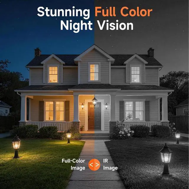 Alt view image 6 of 7 - 1080P Solar Security Camera, 4G LTE Cellular Security Camera Wireless Outdoor, with SIM Card, No WiFi, Magnetic Folding Mount, AI Motion Detection, Full Color Night Vision, Two-Way Audio