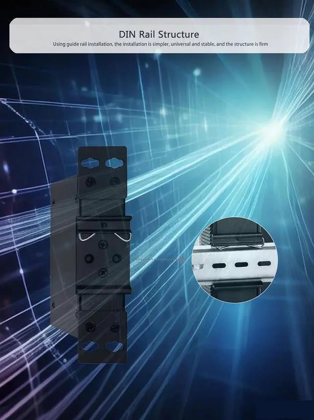 Alt view image 3 of 3 - Full gigabit 8 Ports Industrial ethernet Switch with 2 sfp,6kv Surge Protection,48-57/12-57V dc in(Non POE 8G-2S)