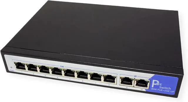 Alt view image 2 of 3 - VALUE PoE+ Gigabit Ethernet Switch, 8+2 Ports