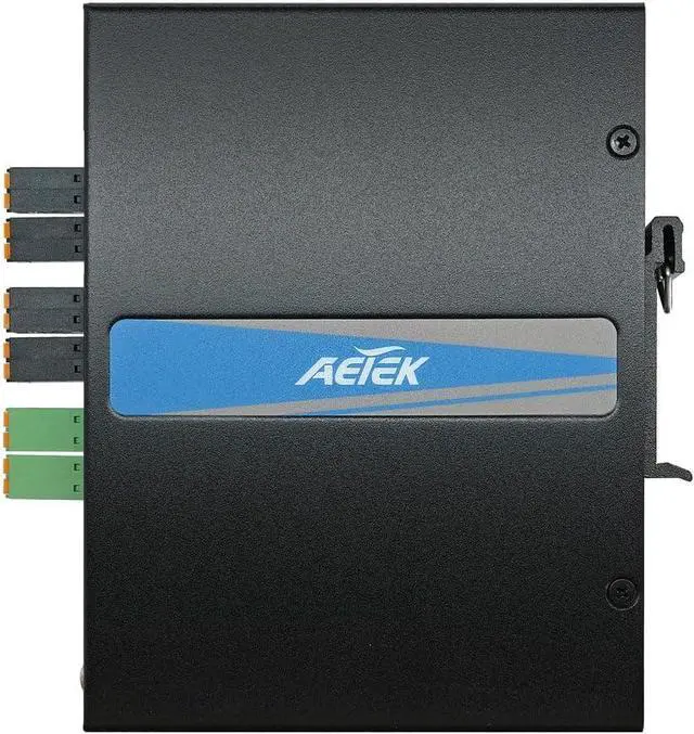 Alt view image 5 of 6 - Industrial L2 Managed 4-Port Gigabit PoE+ Passthrough Switch, TAA, 90W PoE++ Input, 72W PoE Budget, Dual 12V/24V DC Output, DIN-Rail, -40°F to 167°F, 6 kV Surge Protection