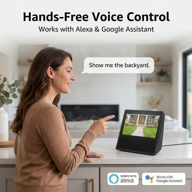 Alt view image 7 of 7 - 2K Security Cameras Wireless Outdoor 2.4G&5G WiFi, 2Pack Indoor Cameras for Home Security with AI Motion Detection & Siren,Color Night Vision, 2-Way Talk, WaterproofWorks w/Alexa,Cloud/SD