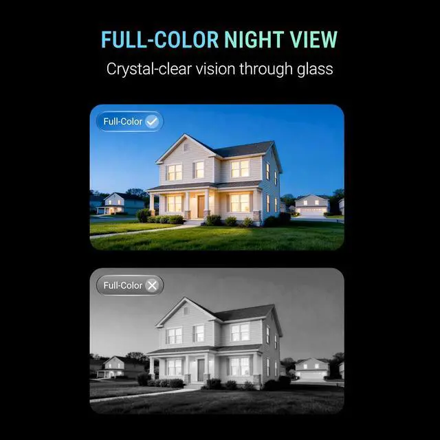Alt view image 5 of 7 - 2.5K Window Security Camera No Drill Anti-Glare, Free AI Human/Vehicle/Pet Detection, 5000mAh Battery & Wired, Indoor to Outdoor, Face Recognition, 24/7 Recording