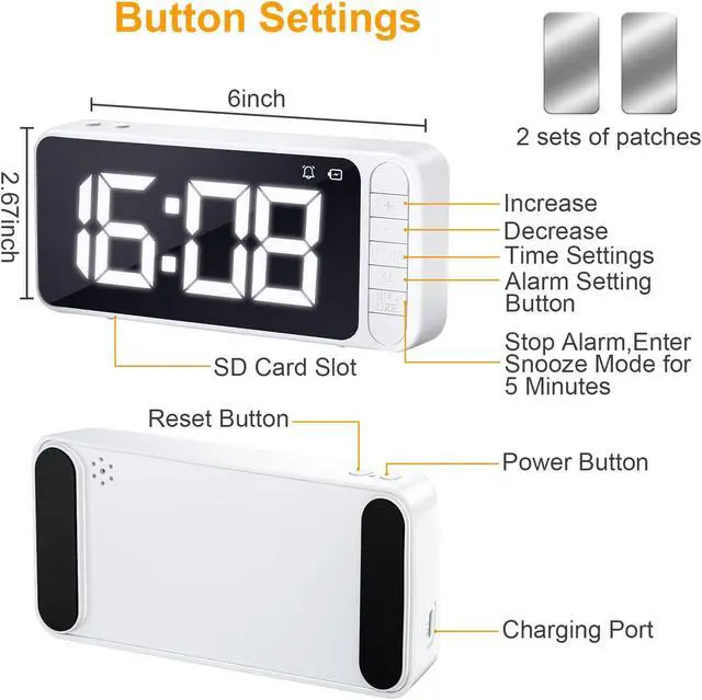 Alt view image 2 of 5 - 4K hidden camera magnetic clock, Wifi mini nanny security cam, Auto time synchronization, detection recognitionnight vision, video live streaming, For indoor, home, office, garage, gym(Milky white)