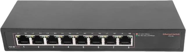 Main image of Emoshayoga 8 Port 2.5G Gigabit Ethernet Switch with 40Gbps Capacity for Small Offices and Media Rooms, Silent Fanless Design (US Plug 100-240V)