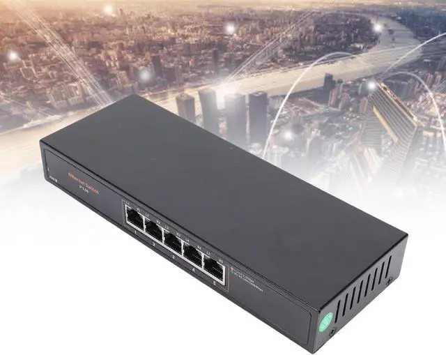 Alt view image 2 of 7 - Ethernet Switch 5 Ports 2.5Gbps Speed Desktop Wall Mounted Industrial Grade Ethernet Splitter Network Hub