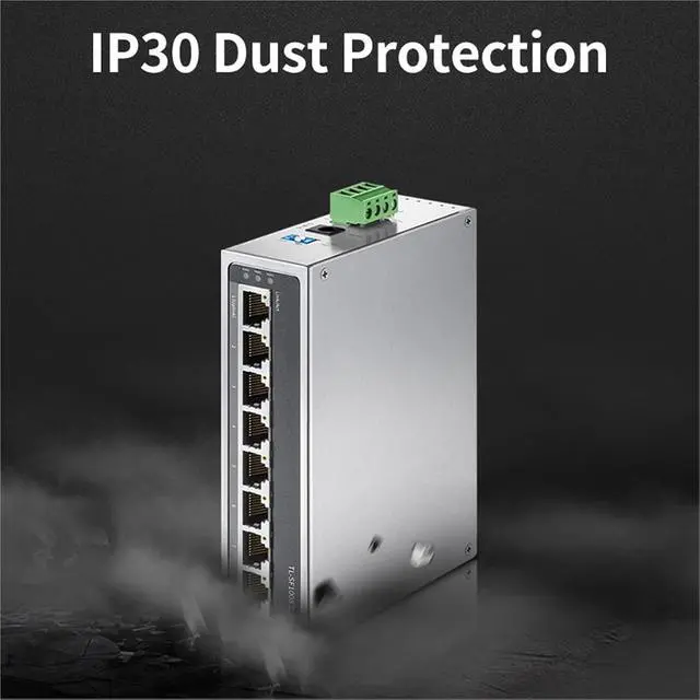 Alt view image 3 of 7 - 1Pcs 5 Port 8 Port 100M Industrial Ethernet Switch 100Base-T DIN Rail Wall Mounted Aluminium Alloy Shell TL-SF1005 TL-SF1008(TL-SF1005)