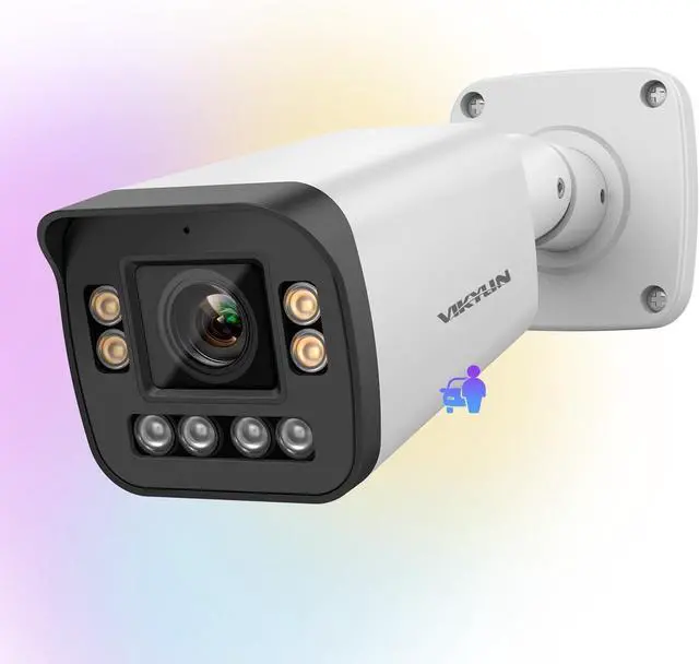 Main image of VIKYLIN 4K Optical Zoom IP Camera/8MP Full Color 5X Outdoor Varifocal Bullet PoE Camera 2.7~13.5mm Lens,Smart Dual Light, 2- Way Audio,SD256GB,AI Human/Vehicle Detection