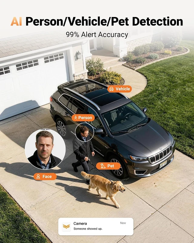 Alt view image 4 of 7 - 4-Pack 3MP 2K No-Drill WiFi Magnetic Window Mounted Camera