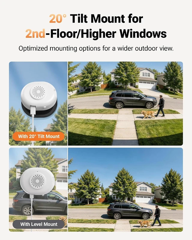 Alt view image 7 of 7 - 4-Pack 3MP 2K No-Drill WiFi Magnetic Window Mounted Camera