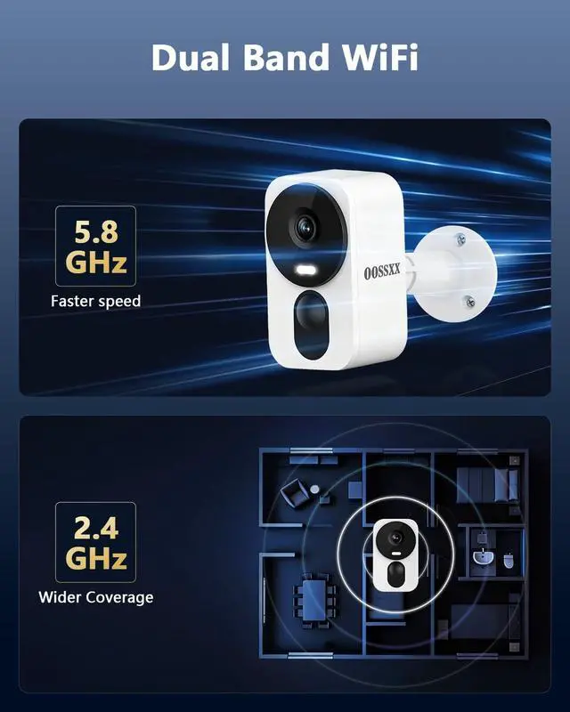 Alt view image 6 of 7 - 4MP Solar Security Camera Outdoor Wireless, Battery 5200mAh, AI Motion Detection, Spotlight Color Night Vision, 2-Way Audio, Dual Band WiFi, IP66 Waterproof, Free App No Monthly Fee