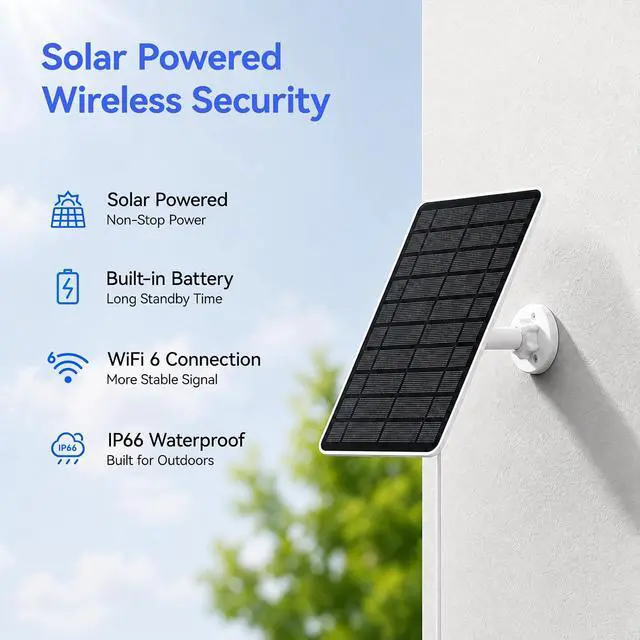 Alt view image 4 of 7 - Solar Security Cameras Wireless with System 12'' Monitor 16CH NVR, 4MP WiFi6 Outdoor Camera for Home Security, 360° Auto Tracking, Color Night Vision, Two-Way Talk, 500G HDD, 0 Monthly Fee