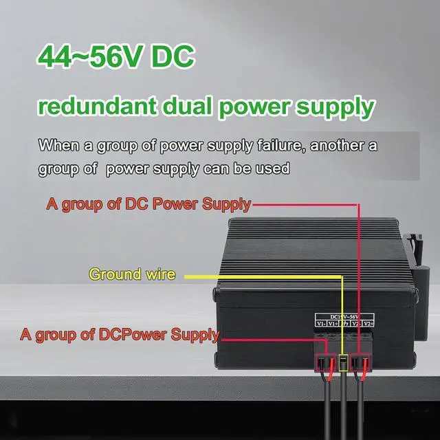 Alt view image 3 of 6 - Industrial 8 Ports Gigabit PoE Switch with 2 SFP IEEE802.3bt 90W Ethernet Switch Unmanaged 10 Ports DIN 1000M Fiber Switch Aluminum Shell (90W PoE)