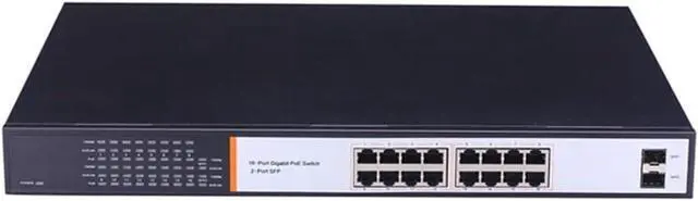 Alt view image 2 of 2 - Business Ethernet switches Unmanaged PoE Switch 10/100/1000Mbps 16 Port PoE Switch with Gigabit Uplink Port