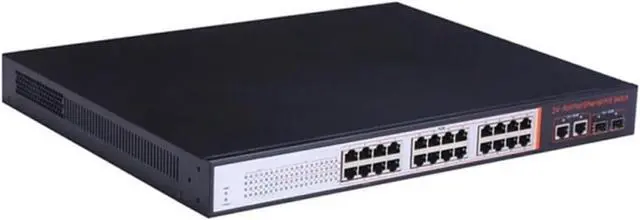 Alt view image 2 of 2 - Business Ethernet switches Unmanaged PoE Switch 10/100Mbps 24 Port PoE Switch