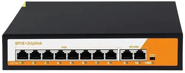 Main image of POE Network Monitoring Gigabit 10 Port Switch