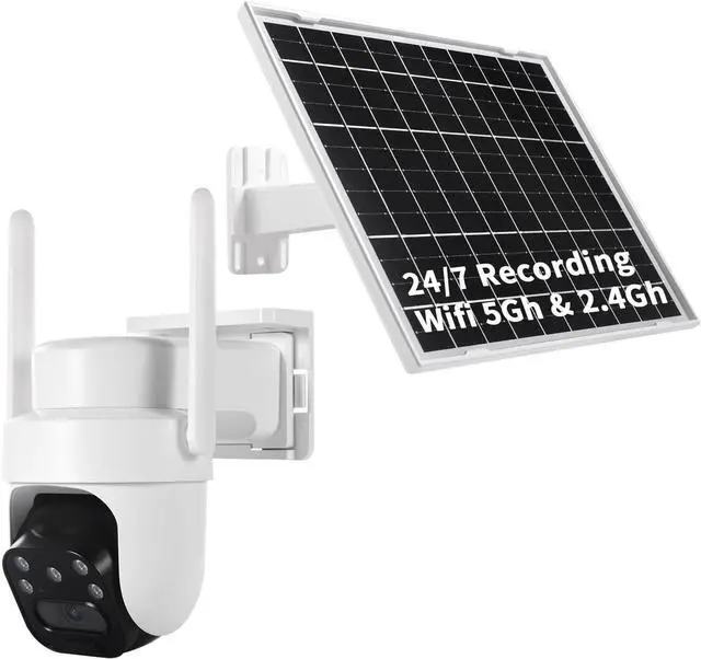 Main image of 24/7 Recording AOV Outdoor Solar-Powered Security Camera - 100% Wireless Outdoor Home Surveillance Camera, PTZ Camera, Automatic Human Tracking, 2K Color Night Vision Support 5Ghz 2.4G WiFi
