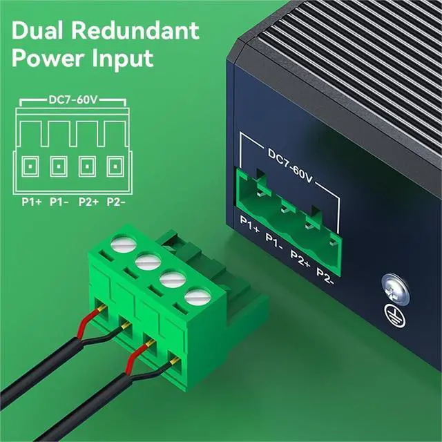 Alt view image 5 of 7 - 8 Port Gigabit Industrial Switch 1000Mbps Mini Industry Ethernet Switch DIN Rail Mounted and Play IP40 Protection