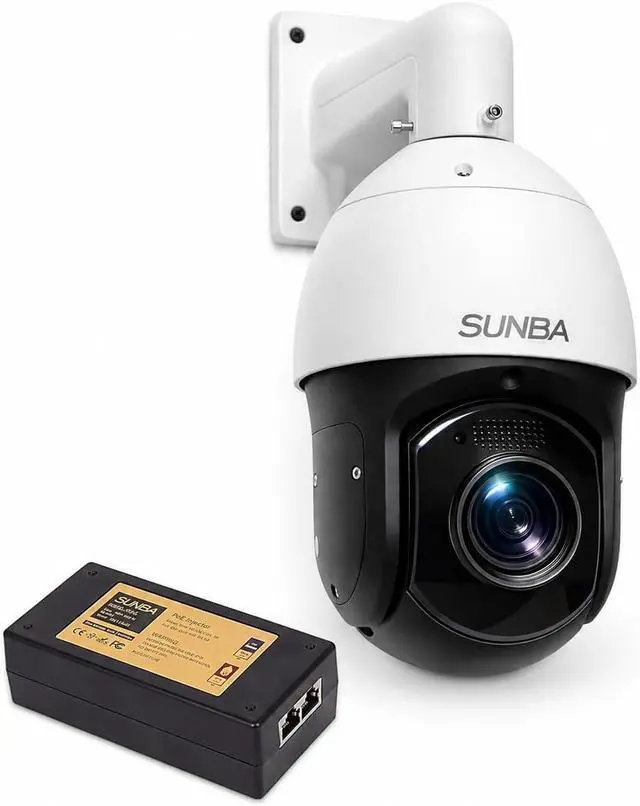 Main image of SUNBA High Speed Deep AI Auto Tracking PTZ Camera PoE+ Outdoor(with 65W PoE+ Injector), 72X Zoom 5MP Smart Security Dome, RTMP for YouTube Live Streaming, 2-Way Audio, Night Vision 1500ft (P636 V2)