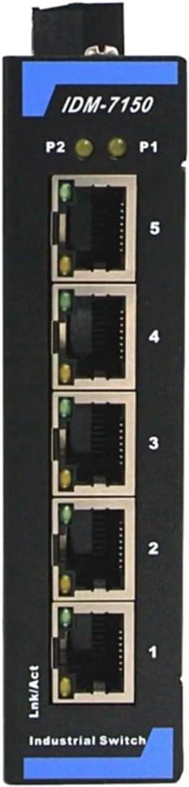 Alt view image 2 of 4 - 1Pcs Industrial Grade Ethernet Switch 5 Port 8 Port Industrial Switch 12V24V Guide Switch IDM-7180 IDM-7150(IDM-7180 8port)