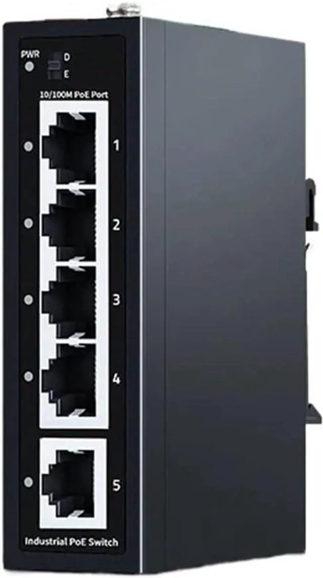 Main image of 5 Port Industrial POE Switch,ZX500-AF-41 100Mbps Network Ethernet Switcher DC48-55V
