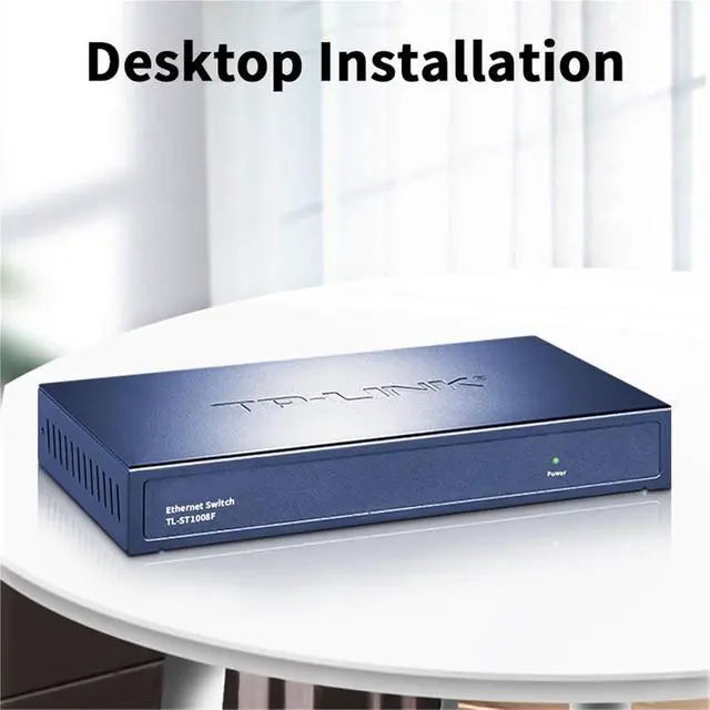 Alt view image 6 of 6 - 8 Port 10 Gigabit Ethernet Switch 10000Mbps SFP+ Optical Ports 10G/2.5G/1G Networking Switcher and Play TL-ST1008F(EU Adapter)