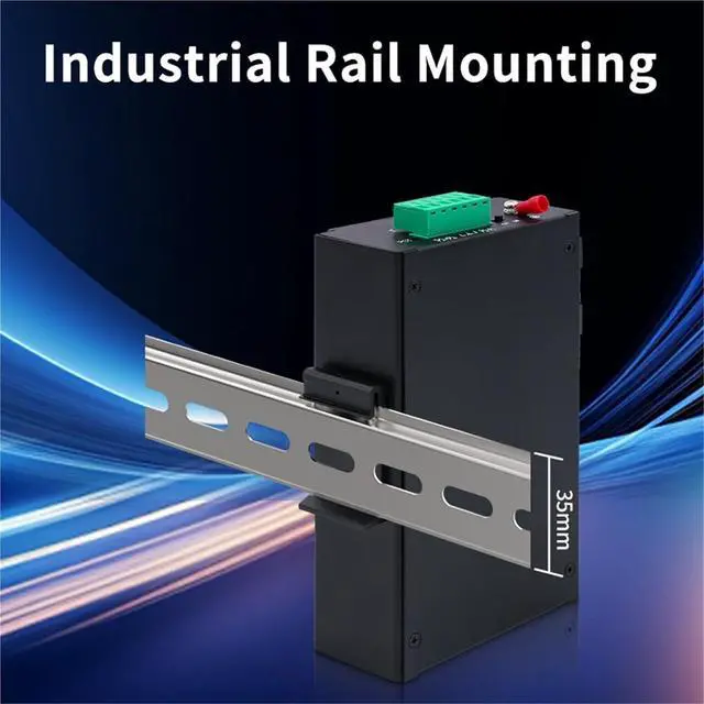 Alt view image 5 of 7 - 6 Port Gigabit Managed Industrial Switch 1000Mbps Web Managed Network Ethernet Switch DIN Rail Mounted IP40 Protection