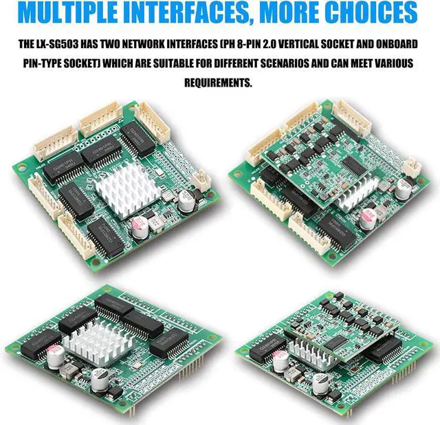 Alt view image 4 of 7 - Miniature 5 Port Gigabit Ethernet Switches Module with Standard POEs and Embedded Networking Board for Home Offices and Iots Networking Switches