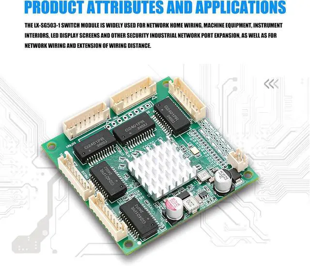Alt view image 7 of 7 - Miniature 5 Port Gigabit Ethernet Switches Module with Standard POEs and Embedded Networking Board for Home Offices and Iots Networking Switches
