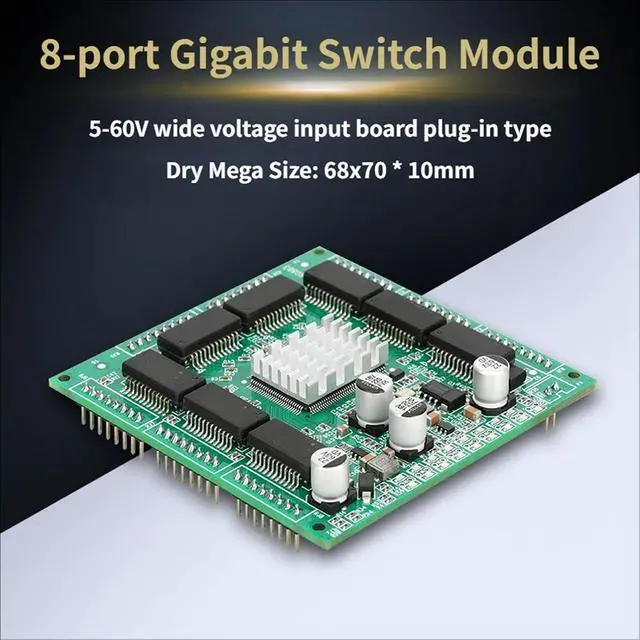 Alt view image 7 of 7 - 8 Port Gigabit Ethernet Switches Module for Home and Networking Gigabit Ethernet Switches